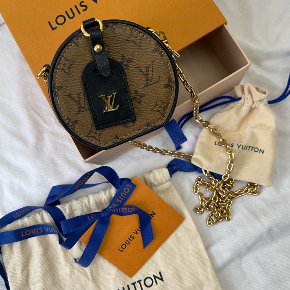 **SOLD** LOUIS VUITTON Boite Chapeau Souple Monogram Canvas BROWN AUTHENTIC